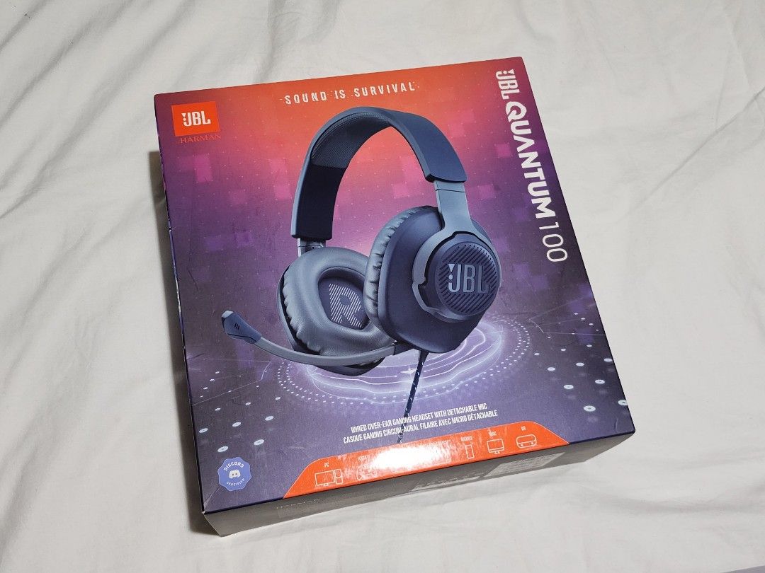 JBL Quantum 100 Gaming Headphones, Audio, Headphones & Headsets on