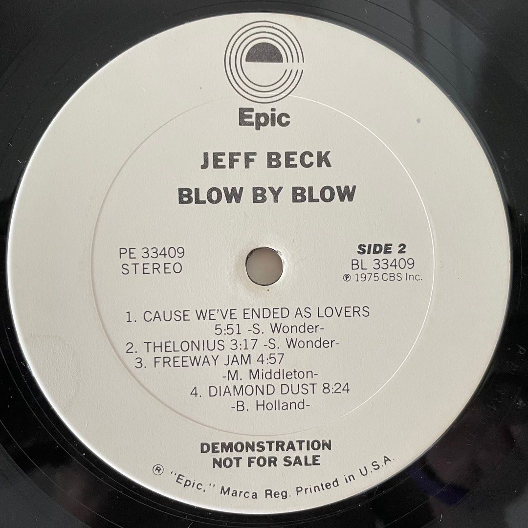 Jeff Beck – Blow By Blow, Vinyl LP, White Label Promo, Epic ‎– PE
