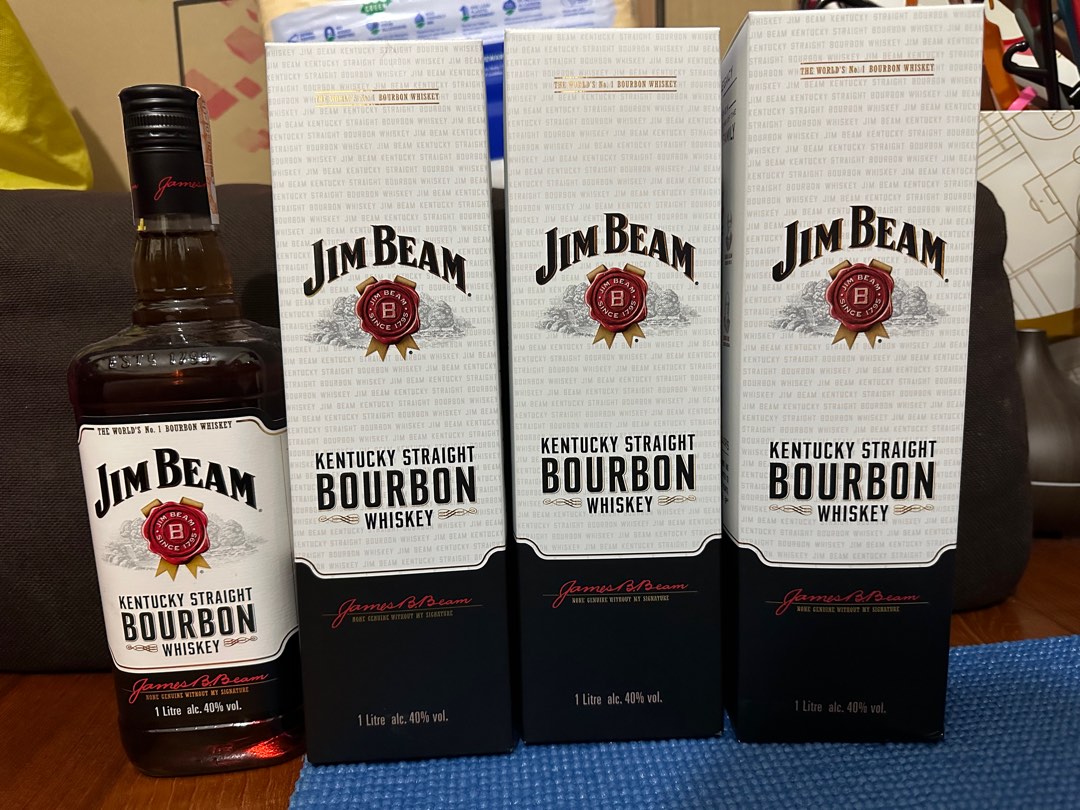 Jim beam 1 litre, Food & Drinks, Alcoholic Beverages on Carousell