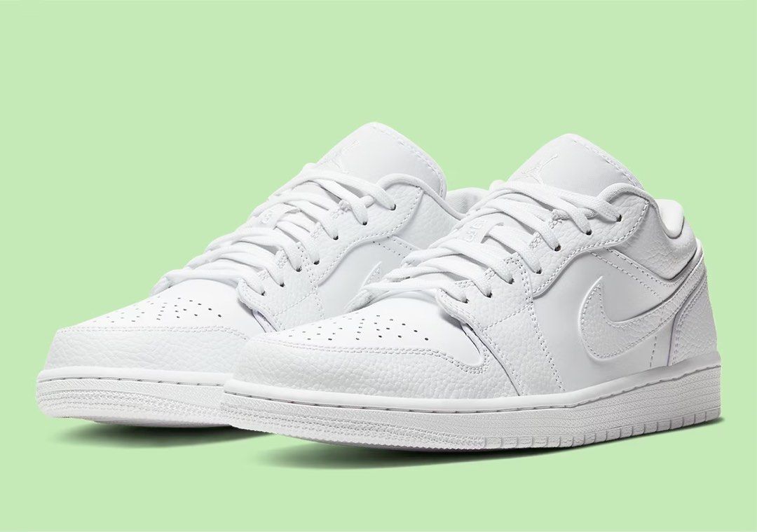 triple white low jordan 1