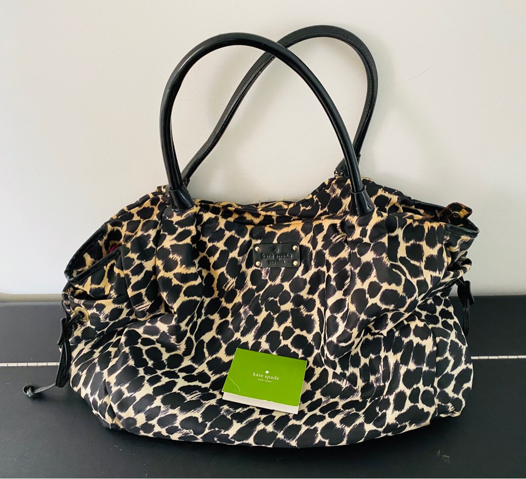 Kate spade leopard diaper sales bag