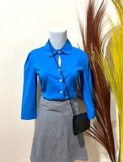 Kemeja blue stretch