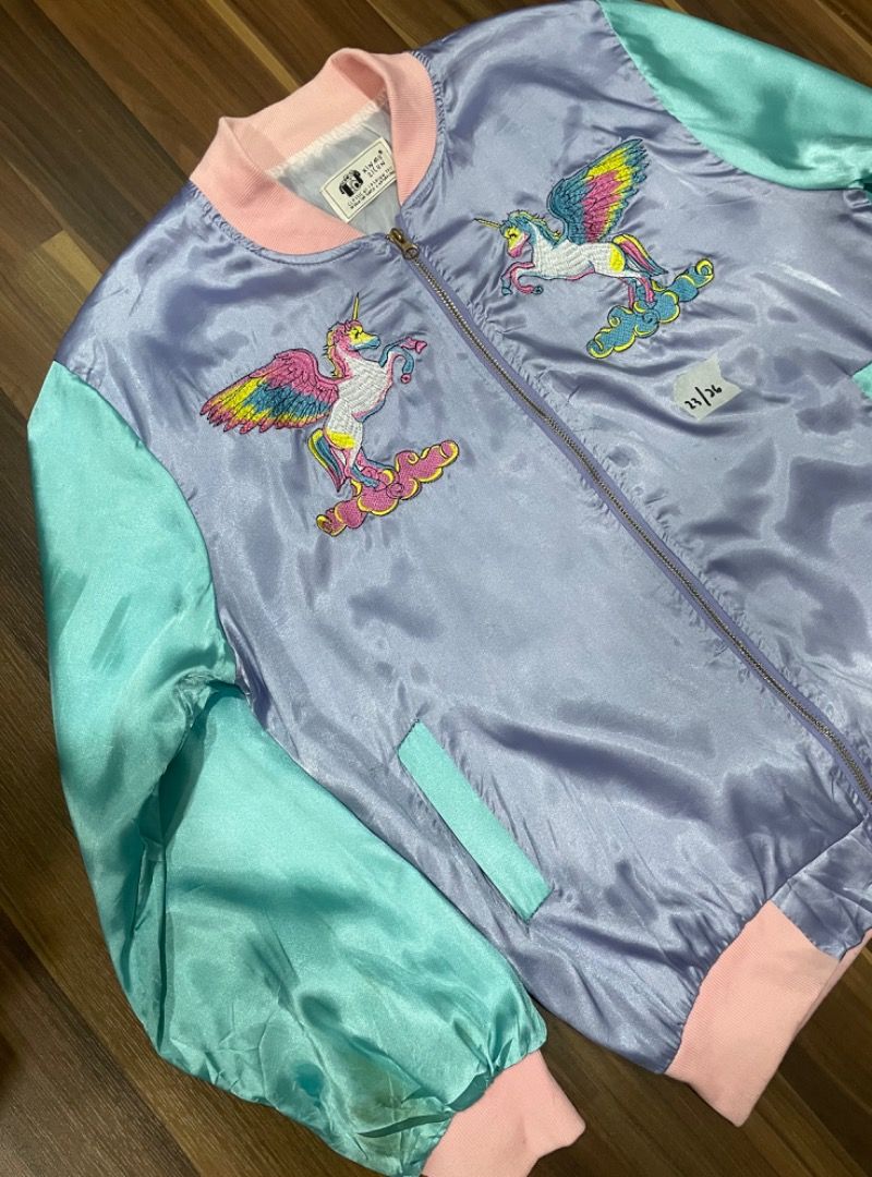 Purple Unicorn Bomber Jacket Women s Fashion Coats Jackets