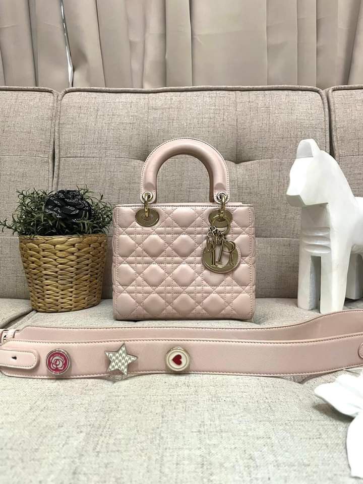 Lady Dior ABC Small Pink GHW 2016 (Category: Luxury Bags & Wallets) located in Manila. Submitted by bagislifeshop (Listing ID 1206353621, Image 1). Description: Oh Sooooo Beautiful 🌸🌸🌸 On Hand in PH 🇵🇭 100% Authentic Lady Dior ABC Small Pink GHW 2016 Condition: 9/10 Comes with Standard Dustbag, ABC Strap, and Entrupy Cert.