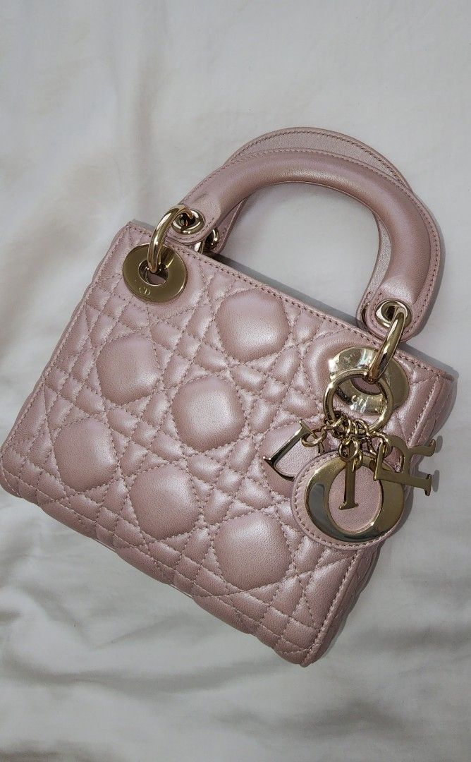 Lady dior mini pearl pink