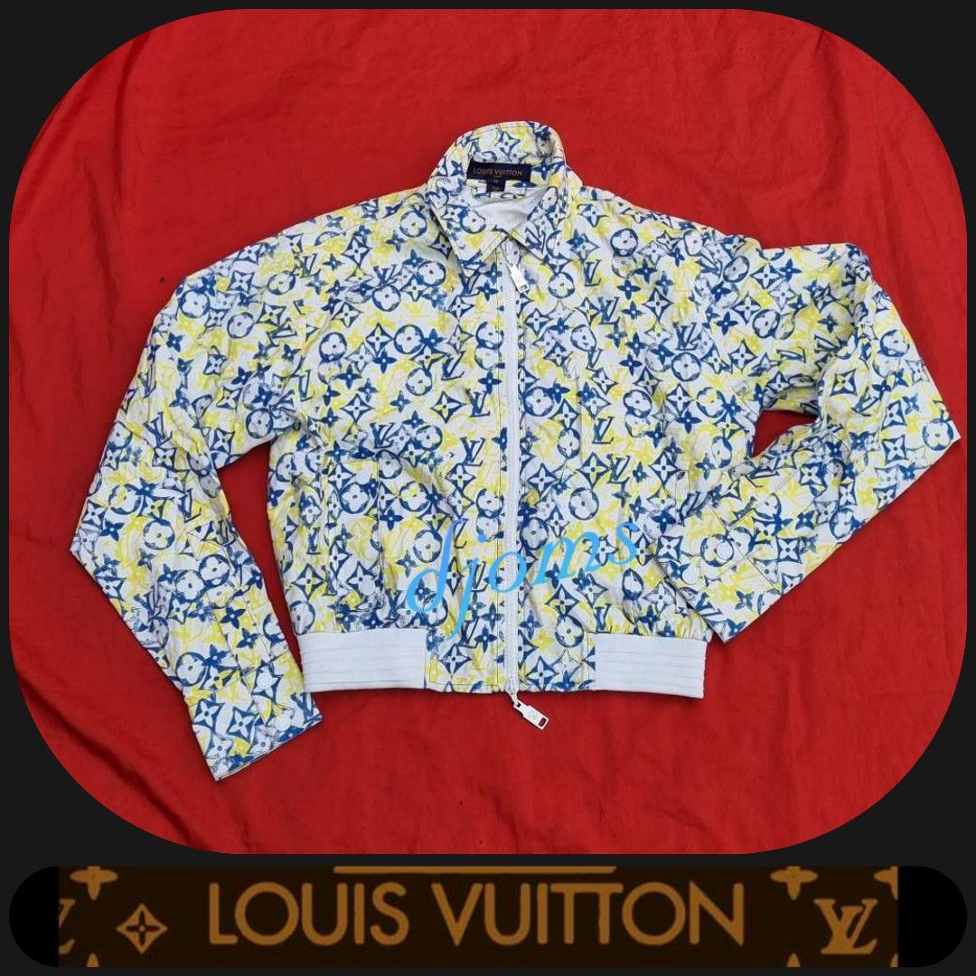 Louis Vuitton x Supreme Indigo Monogram Jacquard Denim Overalls S