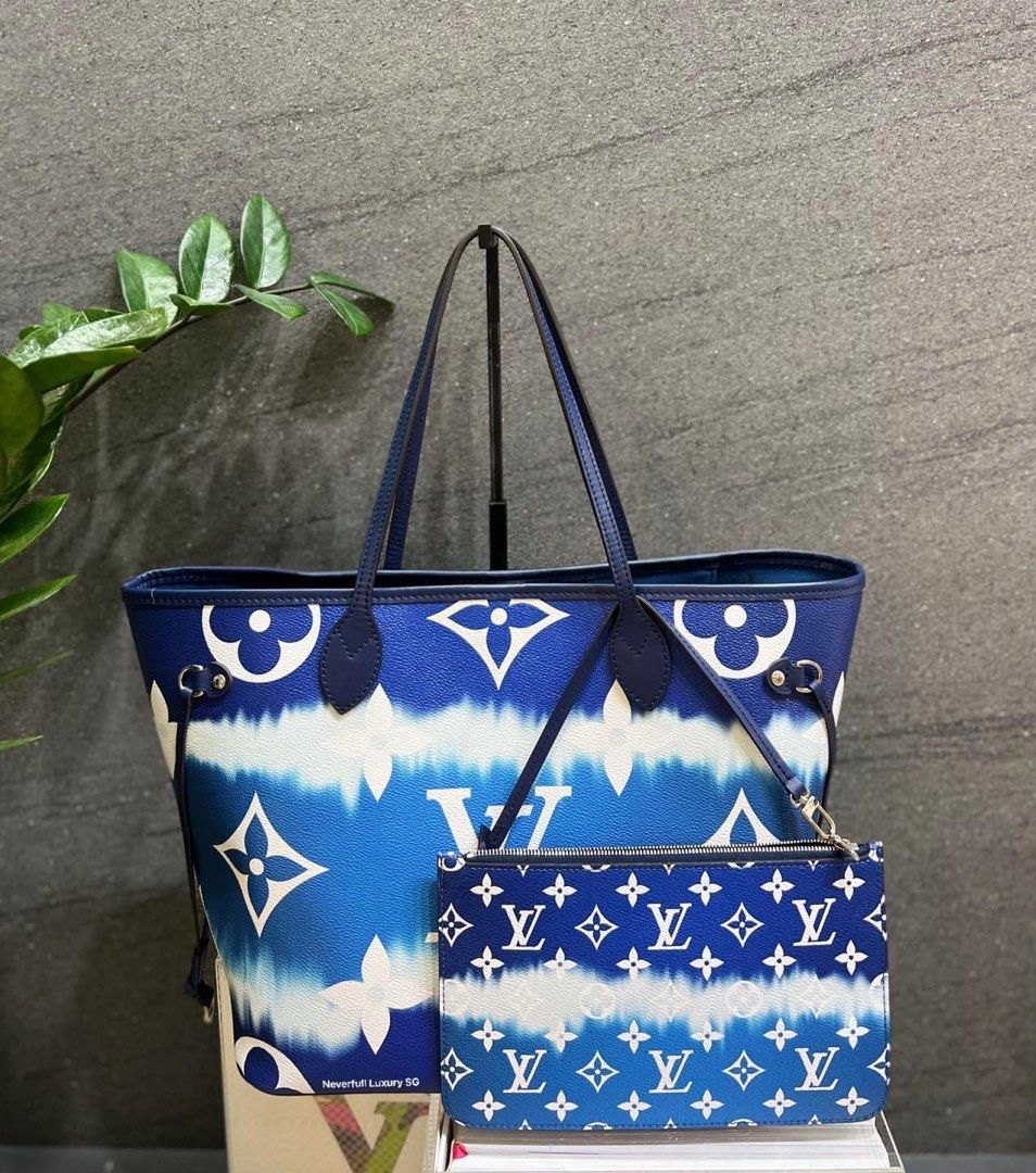 Louis Vuitton Neverfull Womens Totes 2023-24FW, Blue