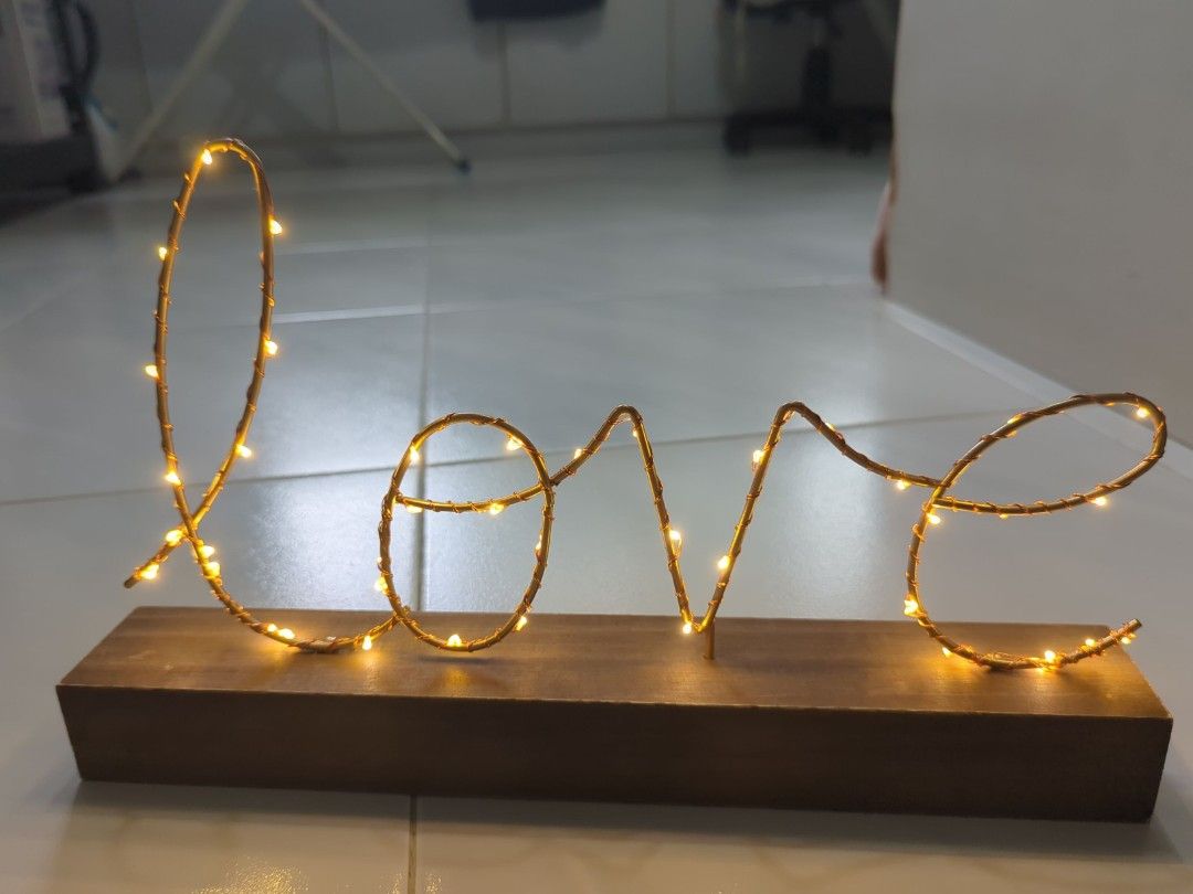Love Light Stand Wedding Decorations, Everything Else on Carousell