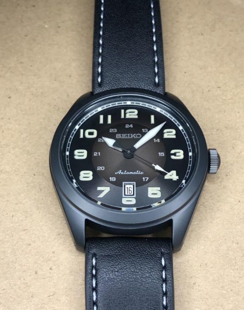 Lowest Price Seiko SRPC89 Men s Automatic Black Dial Leather Strap
