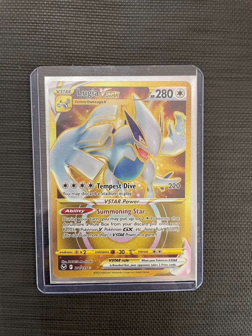 Lugia Vstar Gold TCG, Hobbies & Toys, Toys & Games on Carousell