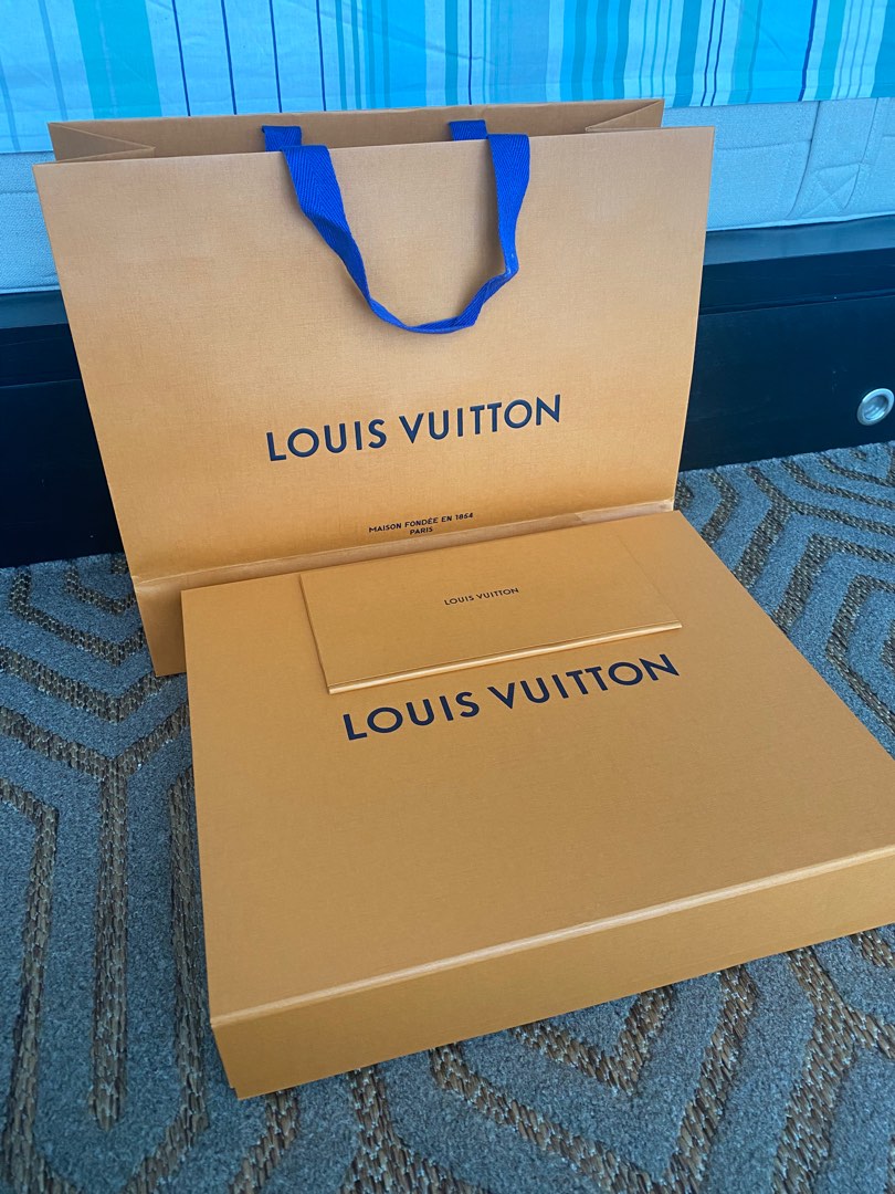 Louis Vuitton Set of Empty Boxes + Dust Covers + Shopping Paper Bag +