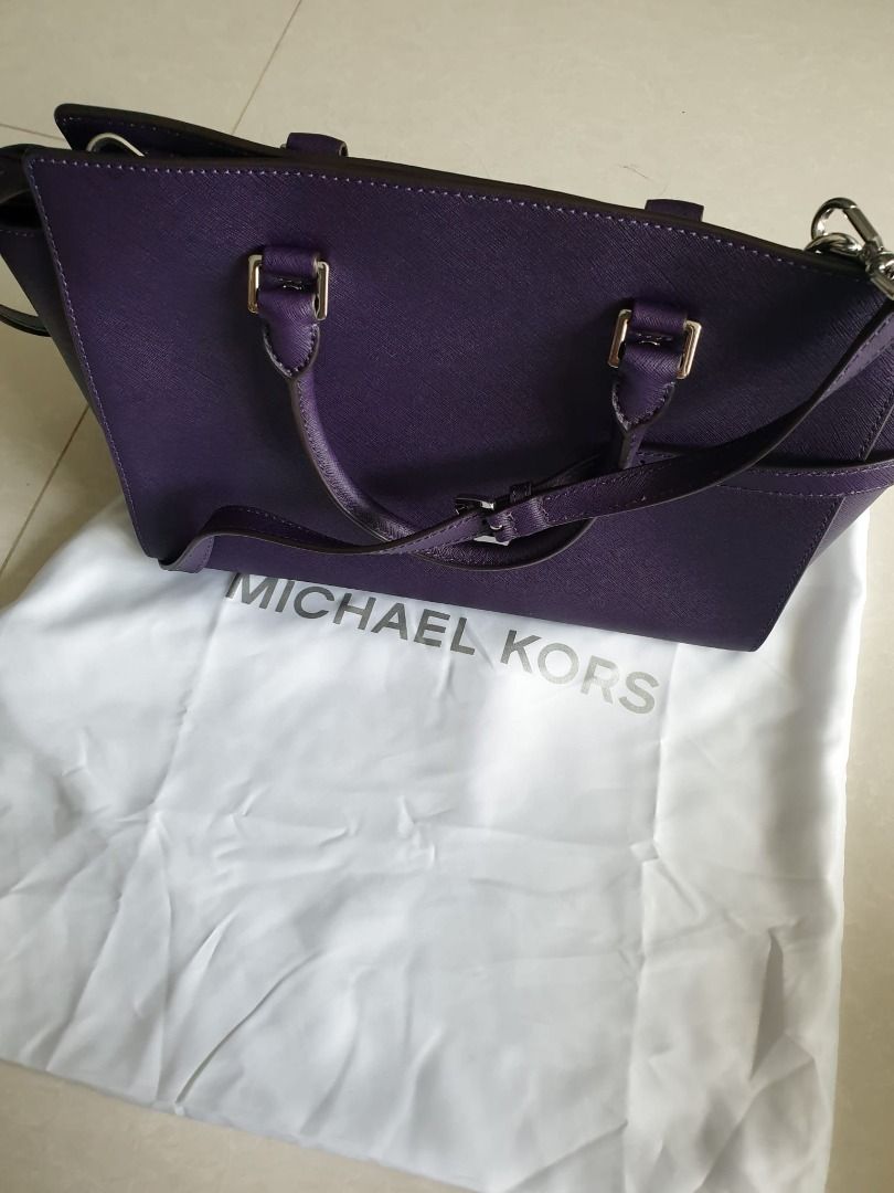 Purple michael top kors bag