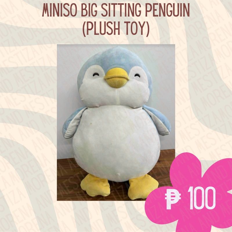 Miniso Light Blue Penguin Stuffed Toy (Plushie), Hobbies & Toys, Toys