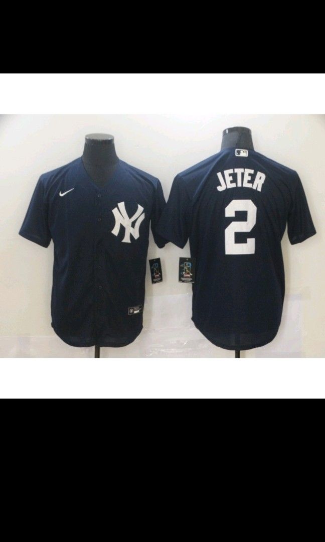 Nike New York Yankees Derek Jeter #2 Jersey T-Shirt Mens Size Large