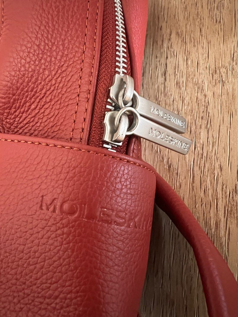 Moleskine Leather Laptop Backpack, Women's Fashion, Bags & Wallets
