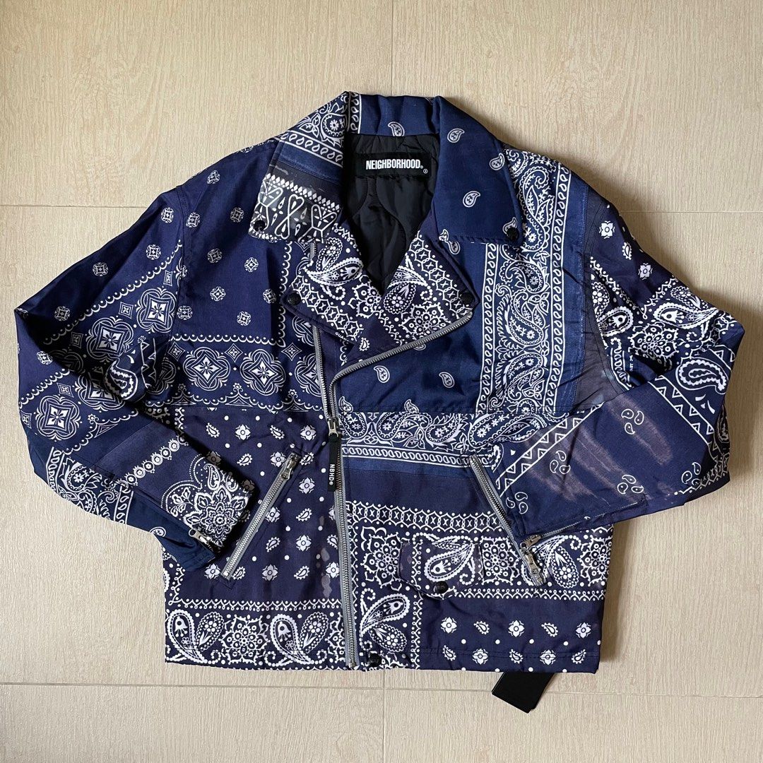 Neighborhood Paisley Bandana 腰果花Chopped Cycle Jacket 外套, 男裝