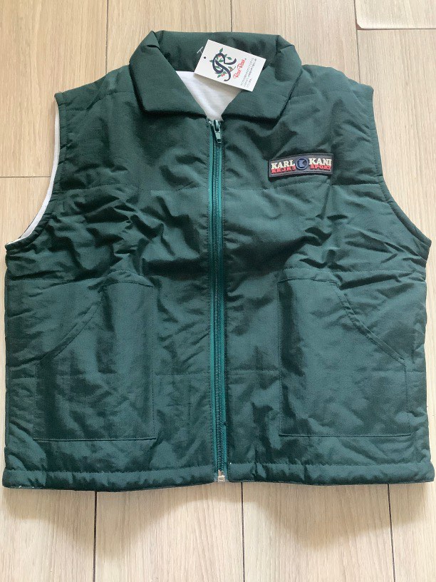 New Japan made Boy kids navy green Karl Kani Vest size 8 全新日本