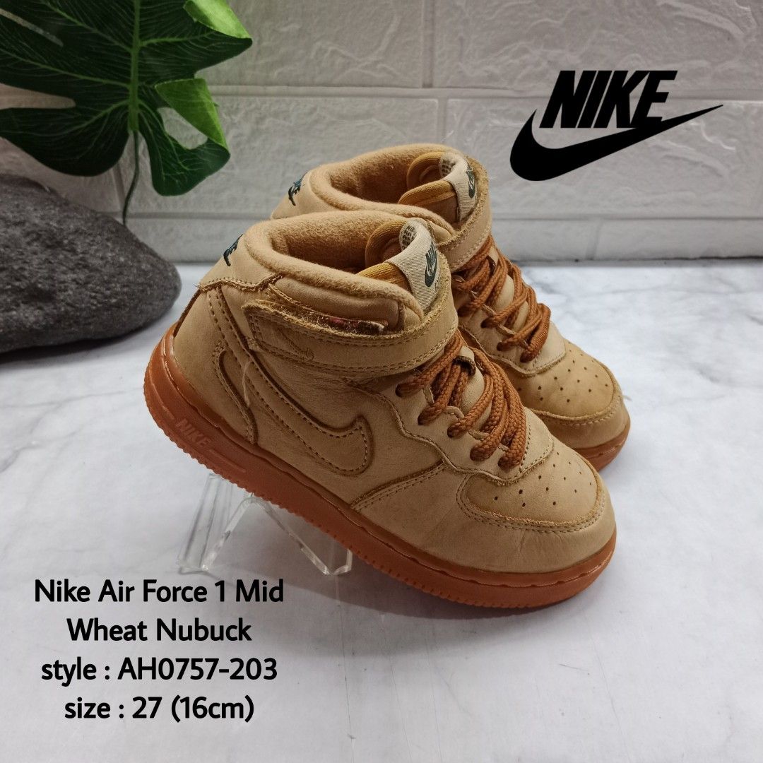 Wheat Toddler Air Force One Nike Kids Air Force High LV8 