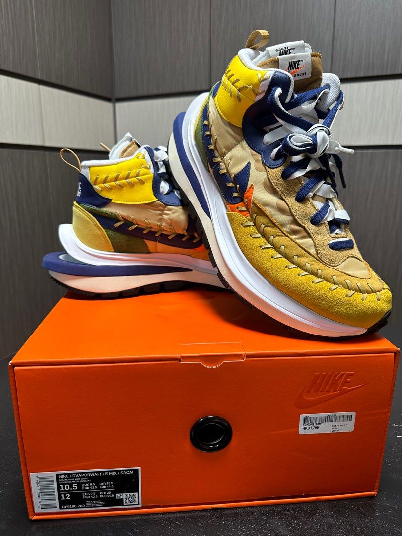 Nike LDVAPORWAFFLE Sacai J.P.G sesame Blue, 男裝, 鞋, 波鞋- Carousell