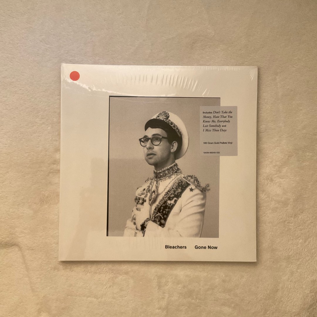 [On Hand] Bleachers Gone Now Gold Paillete Vinyl LP Plaka, Hobbies