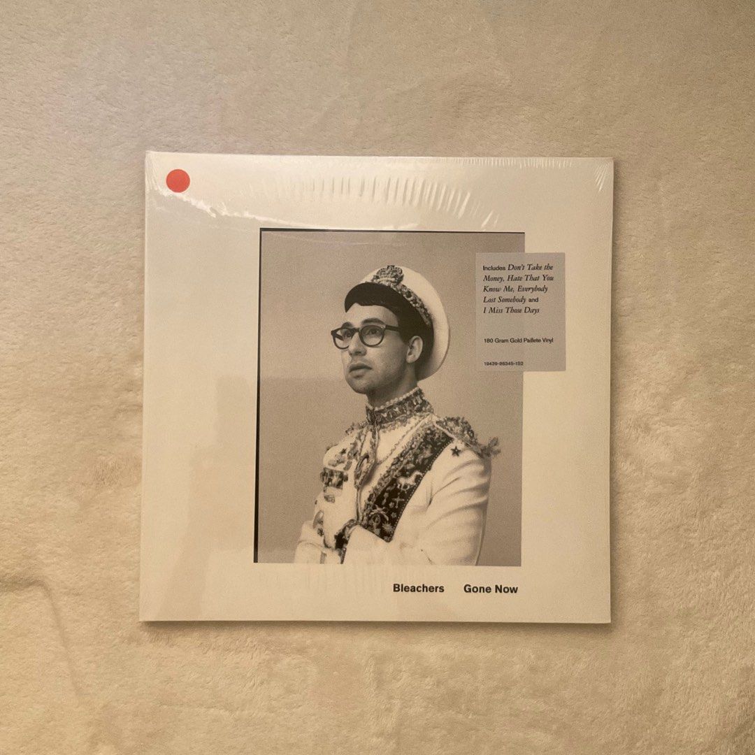 [On Hand] Bleachers Gone Now Gold Paillete Vinyl LP Plaka, Hobbies & Toys, Music & Media, Vinyls