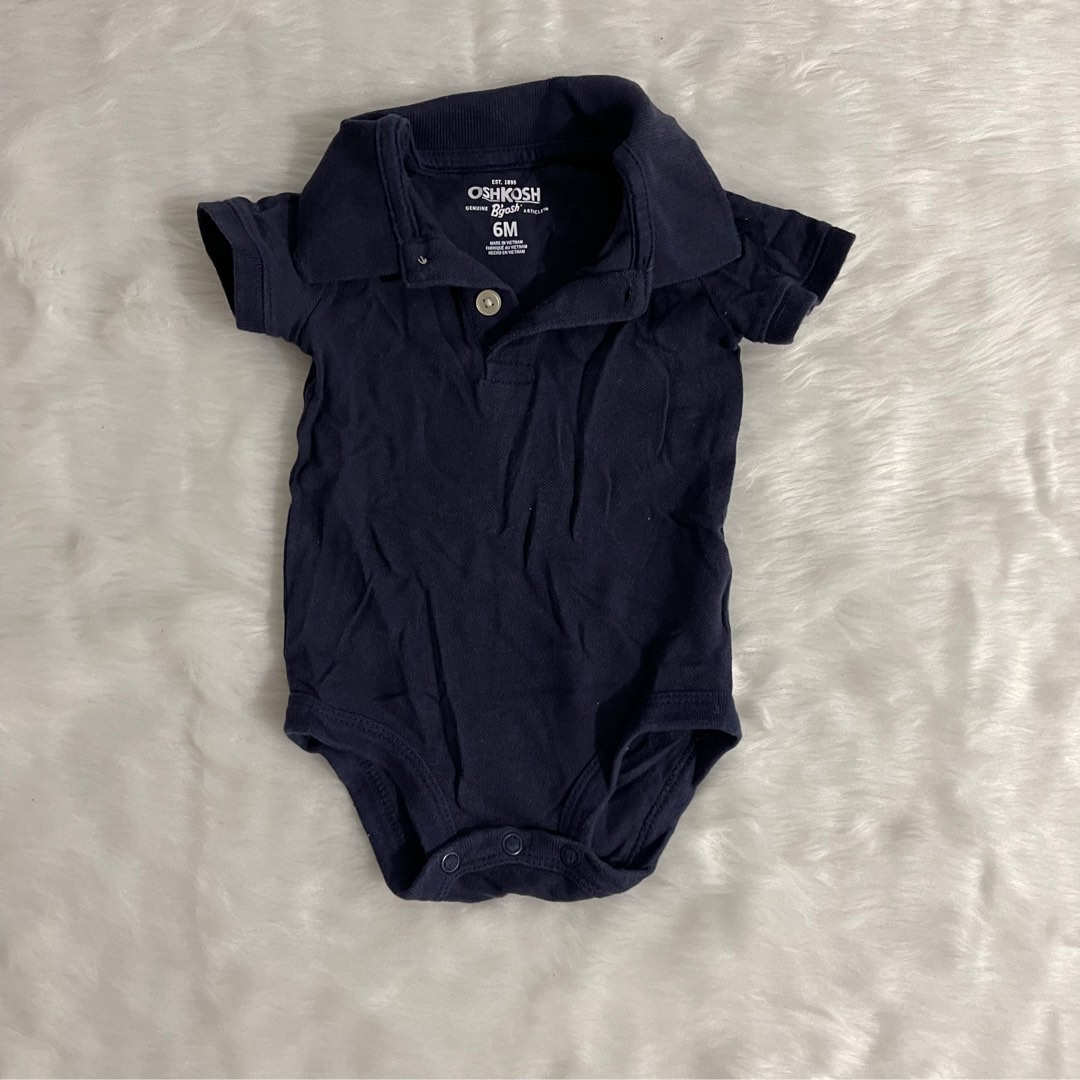 Oshkosh Navy Blue Onesie, Babies & Kids, Babies & Kids Fashion on Carousell
