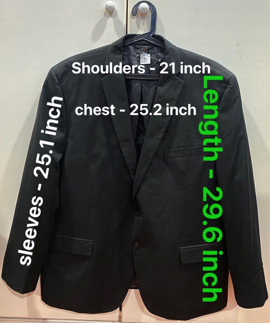Plus Size Black Coat and Pants Full Suit for RENT (Van Heusen), Men's