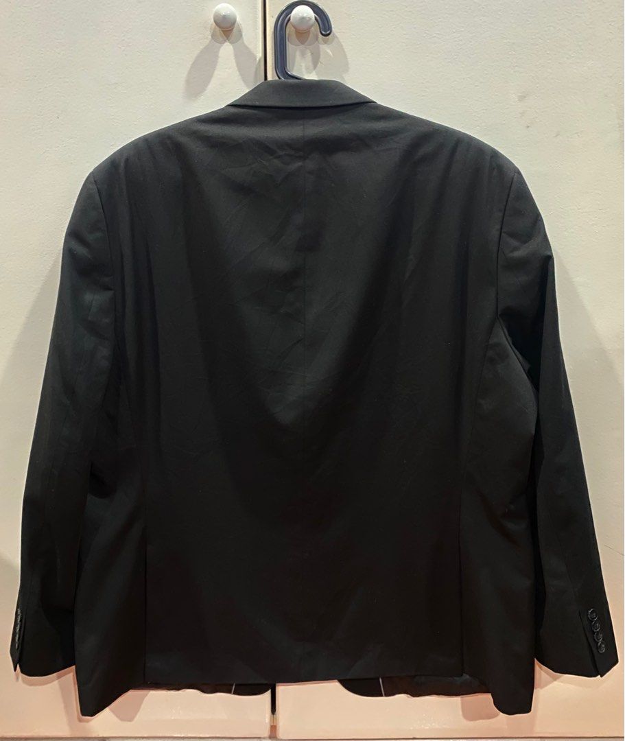 Plus Size Black Coat and Pants Full Suit for RENT (Van Heusen), Men's