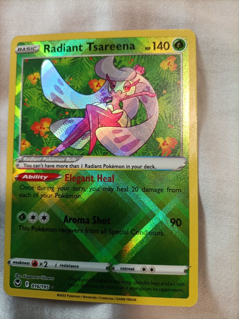 Pokmon card Radiant Tsareena, Hobbies & Toys, Toys & Games on Carousell Pokmon card Radiant Tsareena, Hobbies & Toys, Toys & Games on Carousell