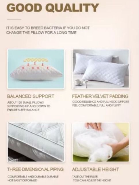 Supersoft velvet luxury hotel pillow set outlet
