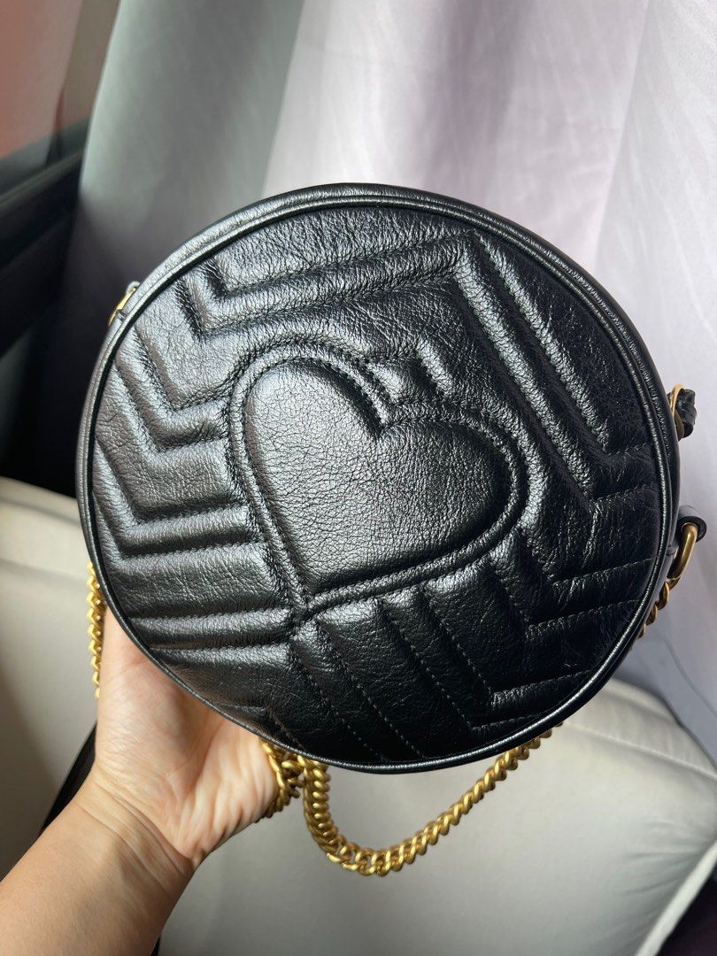 Gg marmont mini round shoulder bag review 2025