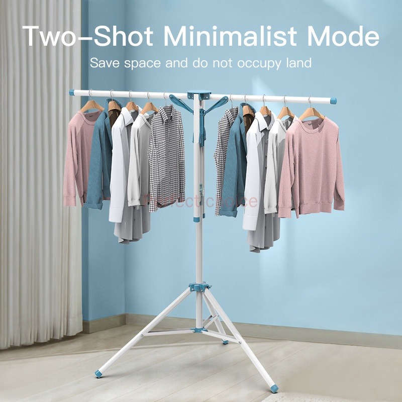 Retractable Folding Clothes Rack Drying Rack Free Installation nonrust
