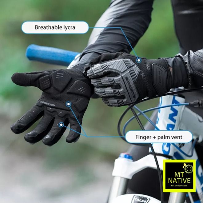 ROCKBROS Glove Cycling Riding Motorcycle Bicycle SBR 6MM Thickend