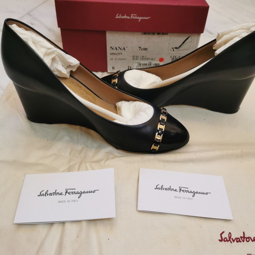 Salvatore ferragamo wedges shoes top