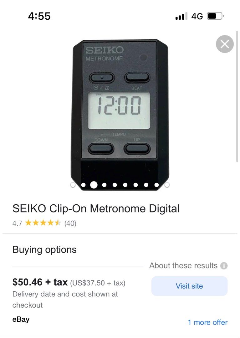 Seiko digital clip-on metronome, Hobbies & Toys, Music & Media, Music  Accessories on Carousell