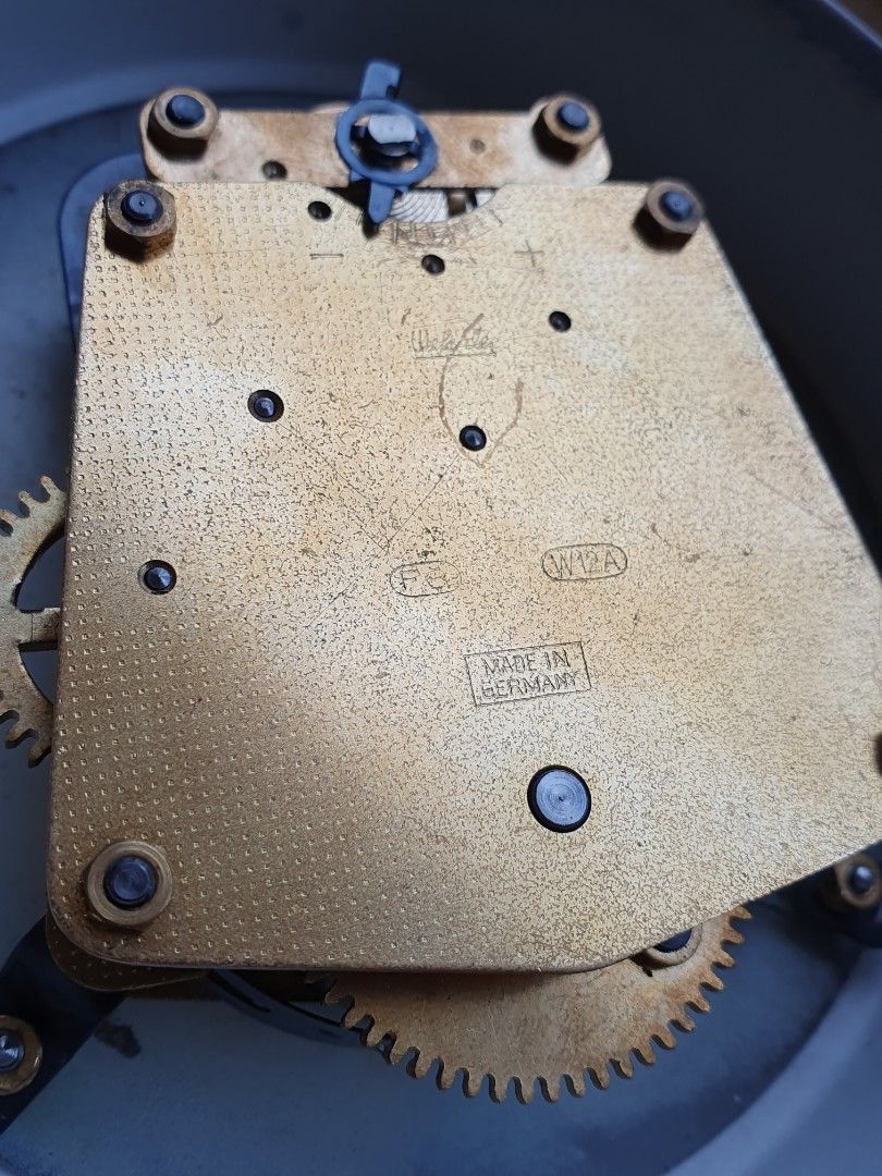 SERVICED GERMAN Wehrle wall clock Rare manual wind retro manual wind
