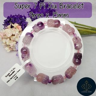 [Singapore In-Stock] Super Seven Pixiu Bracelet 超七貔貅水晶手串