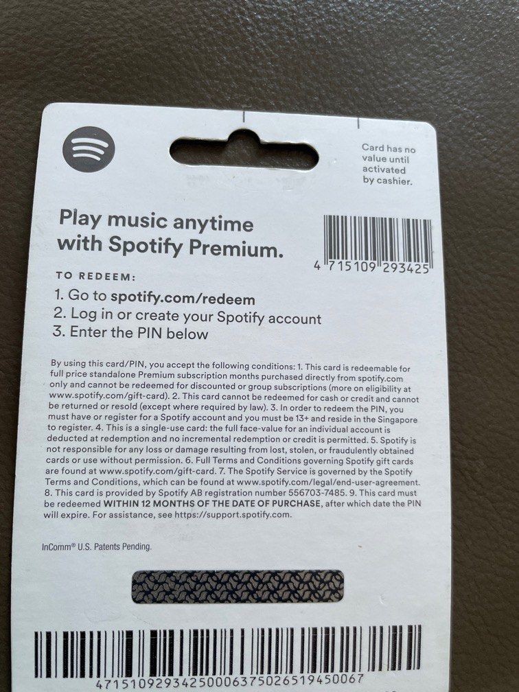 Spotify Gift Card - $60 value, Tickets & Vouchers, Gift Cards & Vouchers on  Carousell
