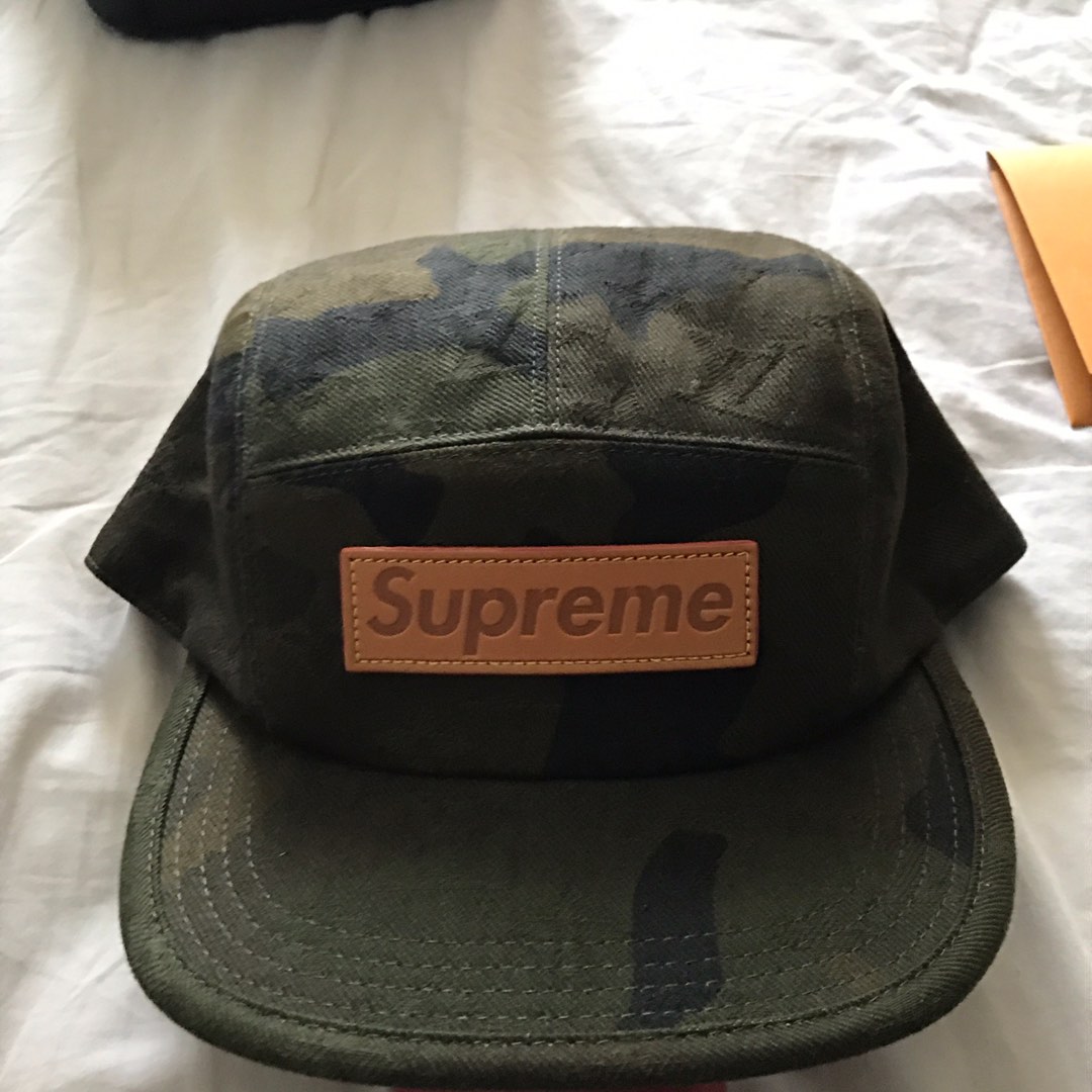 Buy Supreme 17AW× LOUIS VUITTON CASQ 5 Panel SP Camp Cap MP1875 Camouflage  Camouflage Whole Pattern Monogram Casa 5 Panel Camp Cap Hat No Notation  Green from Japan - Buy authentic Plus