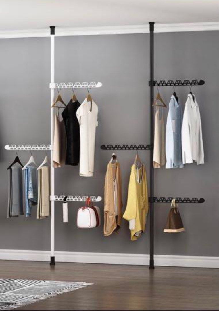 Standing pole Clothes Rack, Furniture & Home Living, Furniture, Shelves