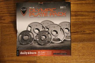 Sunny Health & Fitness 20" Olympic Dumbbell Handlebar & CAP 50lb