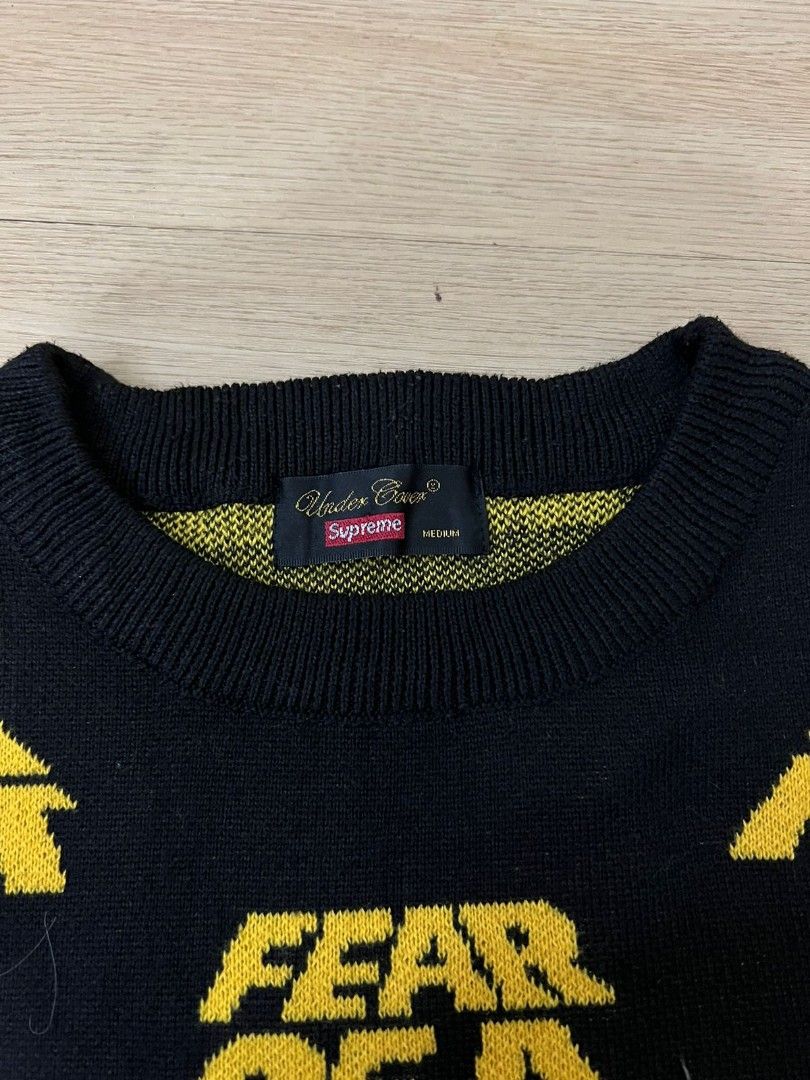 SUPREME X UNDERCOVER X PUBLIC ENEMY KNIT CREWNECK, Fesyen Pria