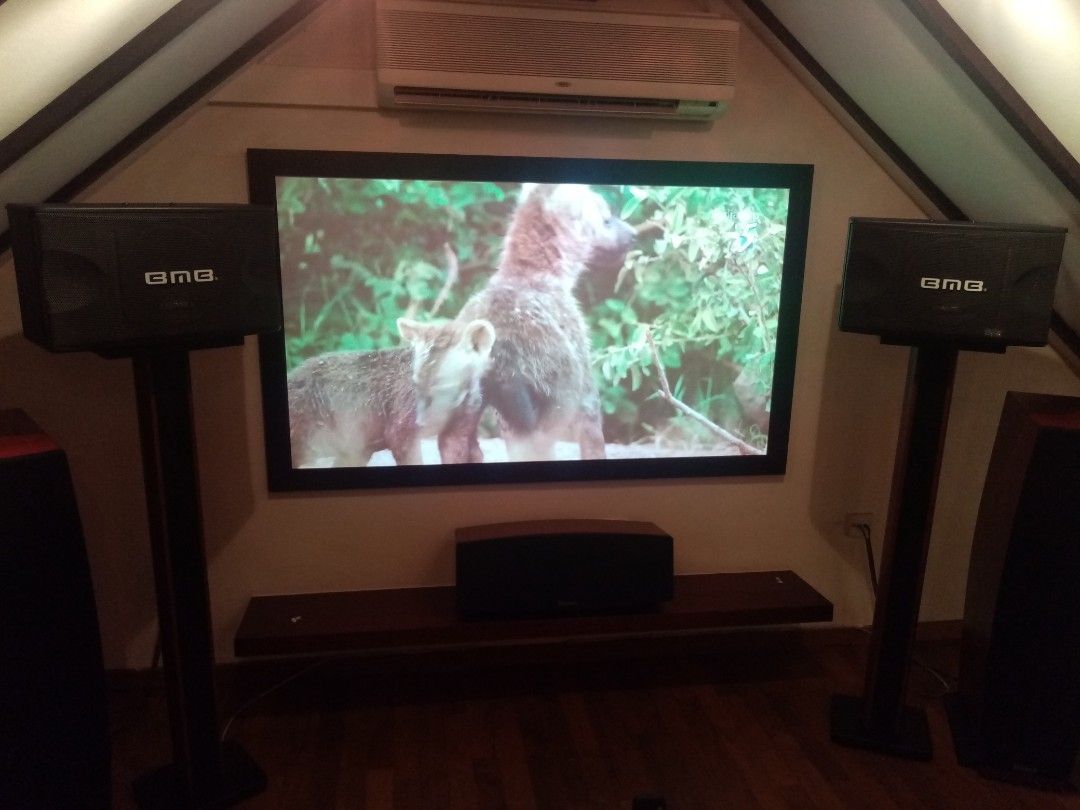 Tall karaoke and surround speaker stand. 2 pairs left, Audio, Other