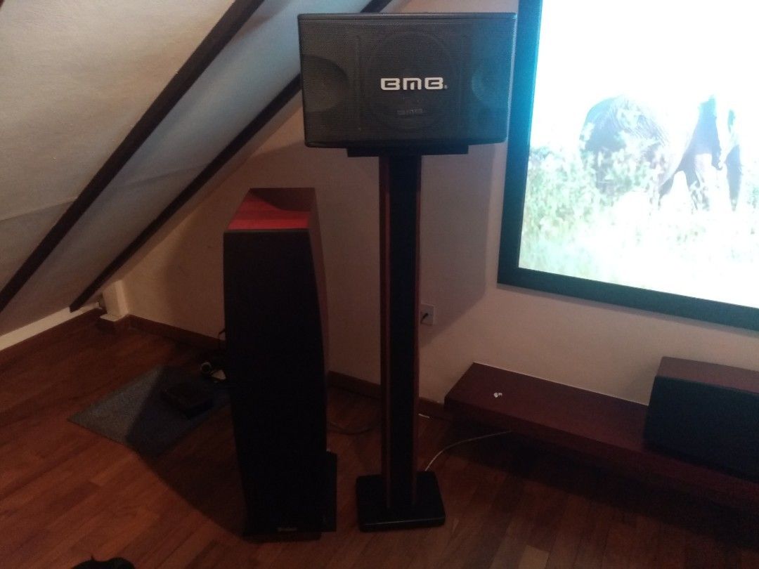 Tall karaoke and surround speaker stand. 2 pairs left, Audio, Other