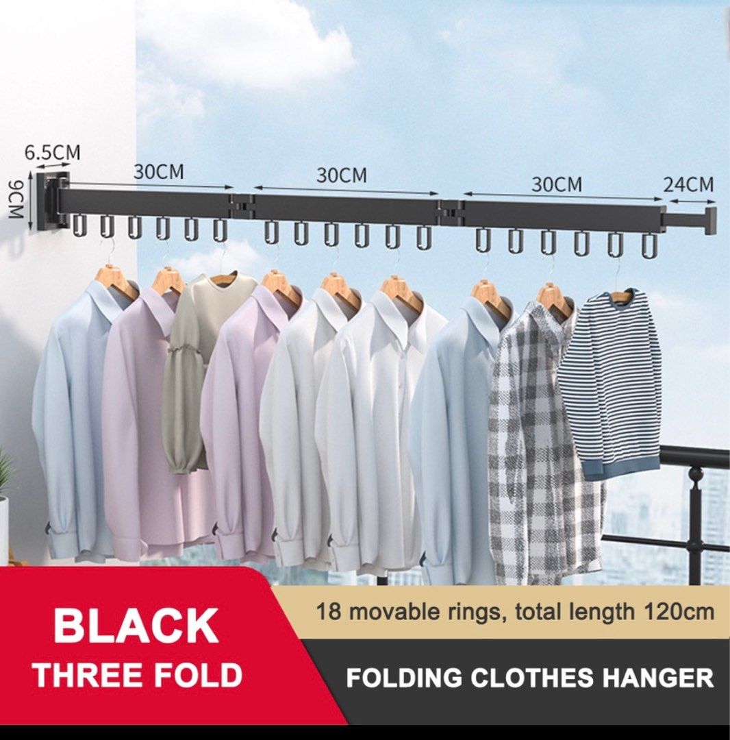 Three Fold Clothes Drying Rack, Furniture & Home Living, Home