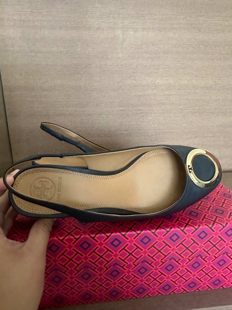 Tory Burch Caterina 45mm Slingback- Nappa Leather, Women's Fashion,  Footwear, Heels on Carousell
