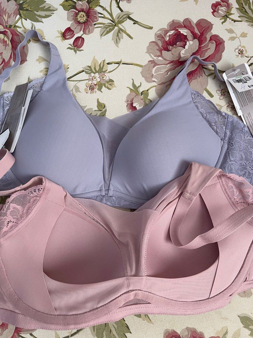 Triumph non wired bra size XL regular price for 1pc is $109 .Im selling 2  for $100 only, Women's Fashion, New Undergarments & Loungewear on Carousell