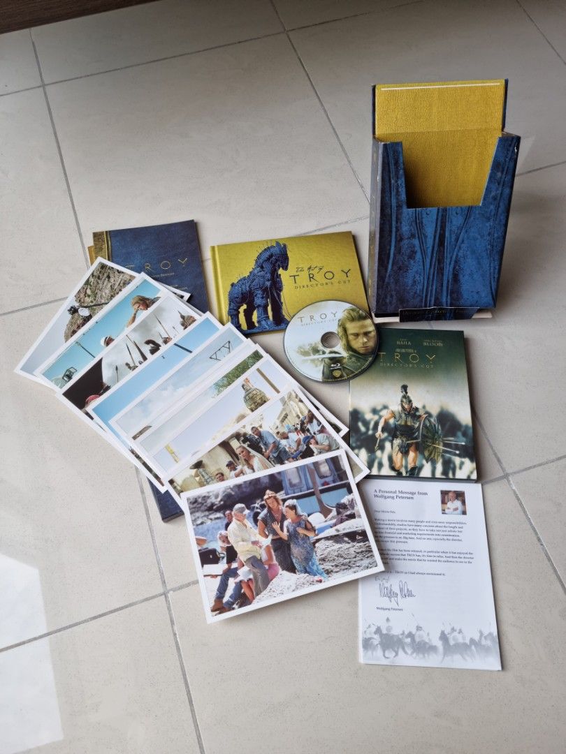 Troy - Director'S Cut - Blu-Ray, Region 1 Us. Brad Pitt, Orlando Bloom, Eric  Bana. Boxset Comes With Behind-The-Scenes Photo Cards, 40-Page Colour Book,  Personal Message From Director, Script Pages., Hobbies &