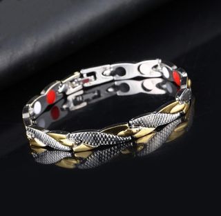 Unisex Luxury Gold and Silver or Black Bracelet with Detail