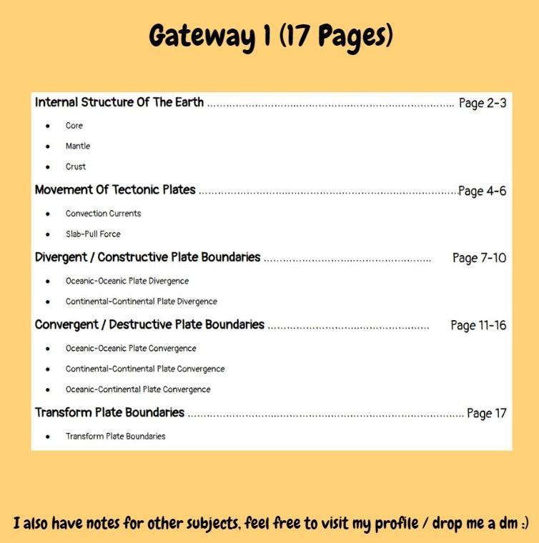 Upper Secondary Geography Notes (Tectonic Hazards), Hobbies & Toys ...